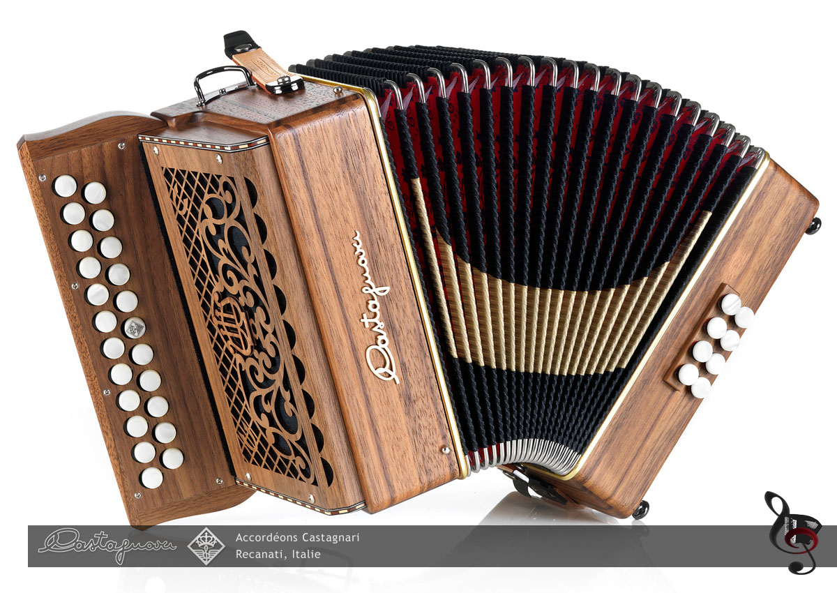 Castagnari Dinn II · Accordéon diatonique, 2 rangs, 2 voix, 8 basses